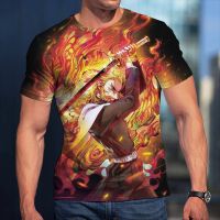 3D T-Shirt Demon Slayer Column Tshirts Men Women Children Short Sleeve Cool Tees Fashion Casual Summer Boy Girl Kids Streetwear