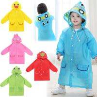 Cartoon Rain Coat Kids Boys Kids Poncho Snap Button Pocket Waterproof Baby Toddler  Outside Activity Thicken 0-12 Years Old