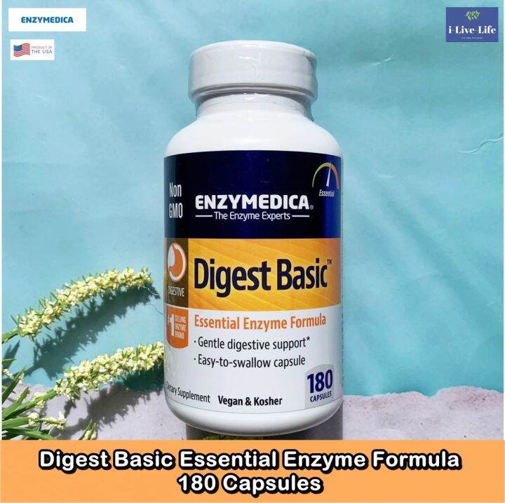 Enzymedica - Digest Basic Essential Enzyme Formula 30, 90 or 180 ...