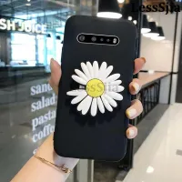 เคสสำหรับ LG V60 ThinQ โทรศัพท์ ฝาหลัง + แหวนรองรับดอกเบญจมาศดอกไม้สำหรับป้องกันการตกหล่นเคสใส่โทรศัพท์ LGV60 ThinQ