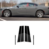 Car Door Window Pillar Posts Trim Covers Sticker For Dodge Charger 2011-2021 Accessories Black