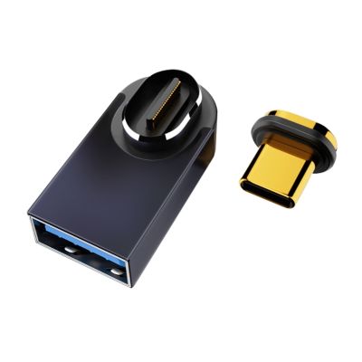 USB C ตัวผู้เป็นตัว USB 3.0ตัวเมียอะแดปเตอร์แม่เหล็กตัวแปลงแม่เหล็กชนิด C ตัวแปลงแม่เหล็กมุมฉากขั้วต่อ USB C