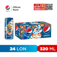 HCM - FREESHIP Thùng 24 Lon Nước Ngọt Có Gaz Pepsi 320ml lon