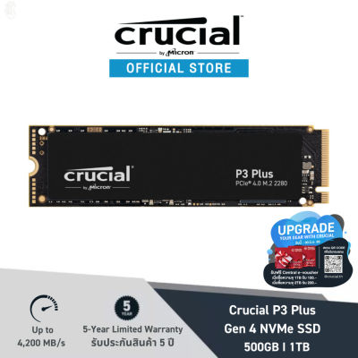 ลด 50% (พร้อมส่ง)[รับ Voucher สูงสุด 200.-] Crucial P3 Plus PCIe® 4.0 3D NAND NVMe M.2 SSD (500GB /1TB) (เอสเอสดี)(ขายดี)