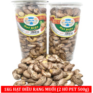 HCMTẾT 1Kg Hạt Điều Rang Muối 2 Hộp Pet 500g Thương Hiệu Rồng Con - Đồ Ăn