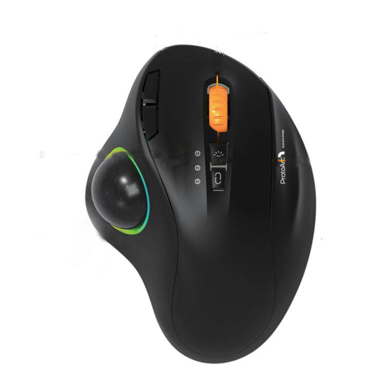 JOMAA Bluetooth Trackball Mouse Rechargeable 2.4G USB Wireless