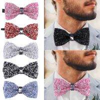 ❦ New RhinestonBow Tie For Men Shining Crystal Collar Bowtie Luxury Wedding Banquet Party Bling Butterfly Knot Bridegroom Bow Ties