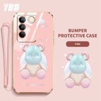 เคสโทรศัพท์ YBD สำหรับ Vivo S12 Pro 5G V23 Pro 5G V25 5G V25E 4G V27 Pro V27E IQOO Z6 Pro V25 Pro 5G Gradient เคสโทรศัพท์นิ่มโปร่งใสหมีรุนแรงกันกระแทกพร้อมเลนส์คลุมทั้งหมดป้องกันกล้องเปลือก