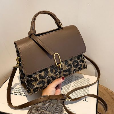 2021 Autumn Winter Leopard Print Womens Bag Luxury Designer Handbags High Quality Lady Shoulder Crossbody Bag Small Square Bag