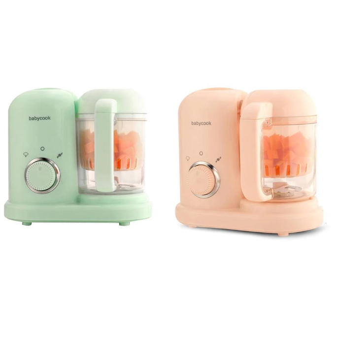 YMC 2in1 Baby Food Cooking Machine Steamer And Blender Green/Orange