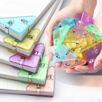 【jw】ↂ∏  5pcs Stationery Set Transparent Page Holder Paper Clip File Photo Clamp School Desk Organizer