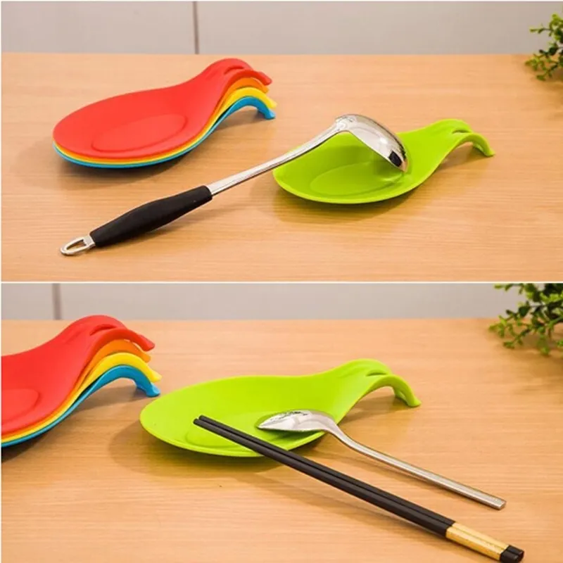 Kitchen Gadgets Novelty Candy Color Kitchen Tools Heat Resistant Silicone  Put A Spoon Mat Insulation Mat Placemat