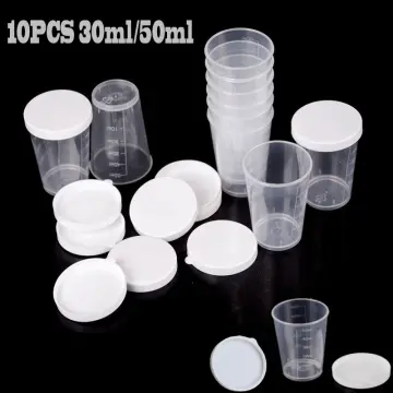 50Pcs/Pack 25/50Ml Square Sauce Cup With Cover Leak Proof Transparent Mini  Plastic Dipping Sauce