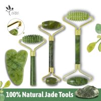 ▥๑ Natural Jade Roller Gua Sha Massager For Face Beauty Health Sets Gouache Roller Facial Wrinkle Remover Skin Care Massage Tools