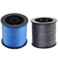 2 Pcs 500 M 30 LB 0.26mm Fishing Line Strength PE Braided 4 Strands, Blue &amp; Gray