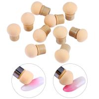 5/10 Pcs Random Round/Sharp Replaceable Sponge Heads Gel Polish Powder Color Gradient Brush Shade Maker Pen Nail Art Tool Artist Brushes Tools