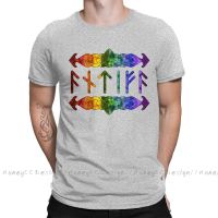 Shirt Men Clothing Vikings Norsemen Ragnar Tshirt Antifa Runes Rainbow Tshirt Loose