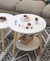 Simple Double-decker Small Coffee Table Simple Modern Creative Small Apartment Home Table Sofa Balcony Bedside Mini Small Round Table