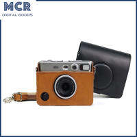 กระเป๋ากล้อง MCR ใช้ได้กับ Instax Mini Evo หนัง Pu สไตล์เรโทรกระเป๋ากล้องถ่ายรูปดิจิทัลพร้อม Tali Bahu