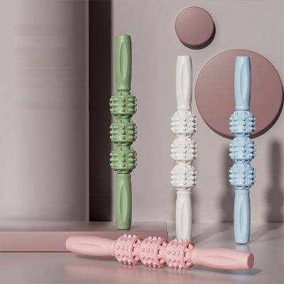 【YF】 Muscle Relaxation Massage Stick Roller Wolf Tooth Anti Cellulite Fitness Exercise Body Leg Slimming Massager Fascia