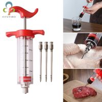 【CW】 BBQ Meat Syringe Marinade Injector with 3 Needles Turkey Sauce Injection Tools GYH