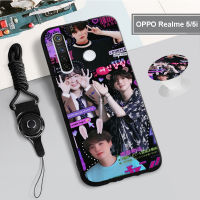 สำหรับ OPPO Realme 5/5i/Realme 6/6i/A92S/Reno4 Z/F17/A73 2020/F17 PRO/A93/RENO 4LITE/RENO 4F ซิลิคอนนุ่มพร้อมแหวนและเชือก