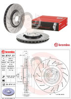 D09 B747 51 จานเบรค ล้อ F (ยี่ห้อ BREMBO) รุ่น HC UV Dr Benz CLS500 C218, X218 ปี2011-&amp;gt;