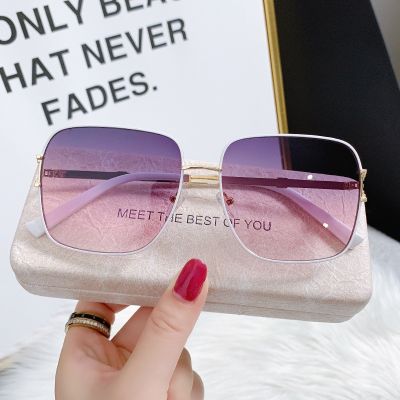 [COD] 2021 new colorful sunglasses womens fashion net red same style square frame anti-ultraviolet driving