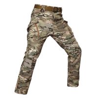 Mens IX9 Softshell Thick Fleece Pants Winter Military Tactical Pants Camouflage Hunt Cargo Pant Warm Waterproof Combat Trousers