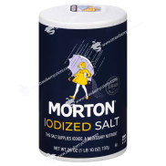 Muối I-Ốt Morton Iodized Salt, Hộp 737g 1 Lb. 10 Oz.