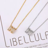 New Full Diamond Titanium Steel Car Pendant Necklace Fashion Collarbone Chain Niche Diamond Letter Pendant Home Pendant