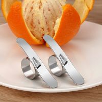 2Pcs Orange Peelers Easy Open Orange Peeler Stainless Steel Lemon Parer Citrus Fruit Skin Remover Slicer Peeling Kitchen Gadgets Graters  Peelers Slic