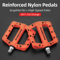 ROCKBROS Nylon Bearings Bike Flat Pedals Ultralight Road BMX Mountain Bicycle Pedal Multi-Colors Cycling Accessories Bike Parts