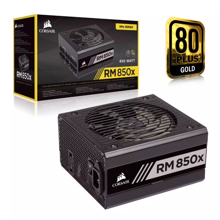 Legit Corsair RM850x 850W Fully Modular 80+ Gold Certification PSU Computer Power  Supply 12V 850 Watts Active APFC Ultra Quiet Fan ATX PC Power Supplies  Year Warranty for E-sports Game Gaming