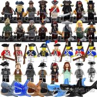 Compatible with LEGO Pirates of the Caribbean Captain Jack Davy Jones Mermaid Navy Soldier Building Block Figure Toys