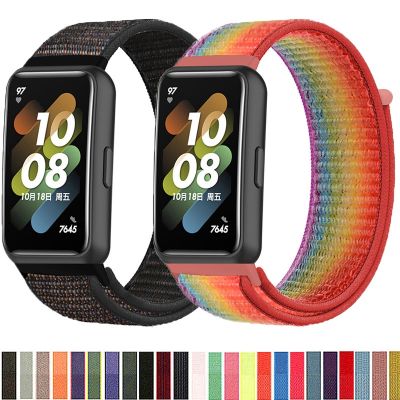 vfbgdhngh Nylon Loop Strap for Huawei Band 7 Sports Strap Bracelet Accessories for Huawei Watch Band 7 Adjustable Replacement Belt Pulsera