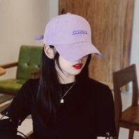 New baseball cap for women in autumn and winter ins versatile letter embroidery wide brim American large head circumference mens peaked sunshade