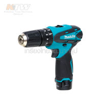 MAKITA สว่านกระแทกไร้สาย 10.8 โวลต์ ขนาด 10 มม. (3/8 นิ้ว) รุ่น HP330DWE แรงบิดหมุน 22 นิวตันเมตร รวมแบตเตอรี่-แท่นชาร์จ (มากีต้า) ประกัน 6 เดือน