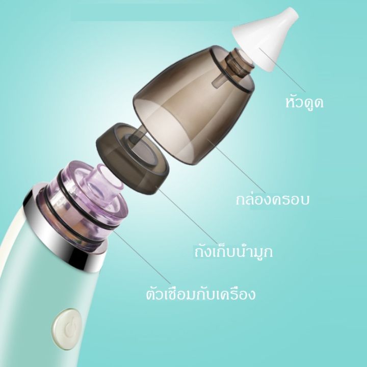 เครื่องดูดน้ำมูก-ไฟฟ้า4-in1ไม้แคะหูไฟฟ้า-ช่วยลดอาการคัดจมูก-ไม่ทำร้ายเยื่อบุจมูกของทารก-ที่ดูดน้ํามูกเด็กอัตโนมัติ