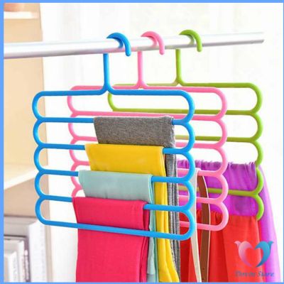 Dovin ไม้แขวนอเนกประสงค์ ไม้แขวนกางเกง ไม้แขวนผ้าพันคอ ในตู้ผ้า ประหยัดพื้นที่ Pants Hanger