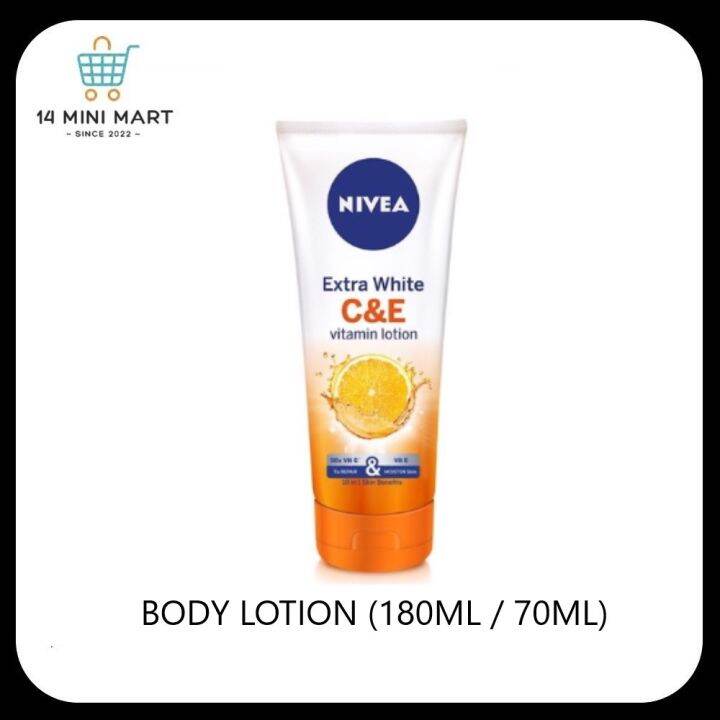 NIVEA Extra Bright C&E Vitamin Body Lotion (180mlEXP07/24 / 70ml) Lazada