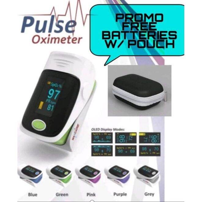 Fingertip Pulse Oximeter YK80A with POUCH (+FREE BATTERIES) Lazada PH