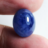 12.85 ct ไพลิน ซีลอน (Ceylon Blue Sapphire) เผาเก่า สีฟ้าอมน้ำเงิน