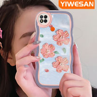 Jlingji เคสสำหรับ Xiaomi Redmi 9C NFC Redmi 8 9A 10C มุกแวววาวสีส้มดอกไม้สีชมพูสีขอบนุ่มกันกระแทกแบบใสเคสมือถือเคสโทรศัพท์ปกป้องทนทานต่อรอยขีดข่วน