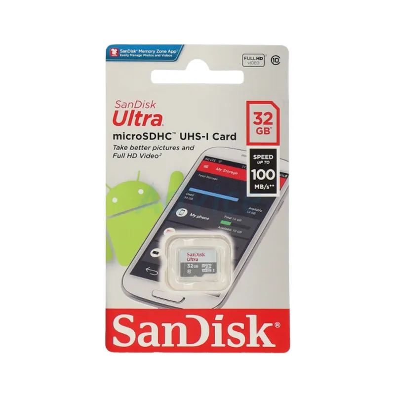 PinonオンラインショップSanDisk Ultra 32GB Class Card MicroSDHC UHS-I s SDSQUNR-032G- 100MB 10