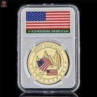 USA Betsy Ross Flag US History of Old Glory Gold/Silver Plated Challenge Commemorative Coin Value W/PCCB Holder