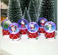 Crystal Snow Globe Snowman Glass Ball Music Box Craft Home Desktop Decoration Christmas Ball With Snow New Year Gifts