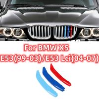 For BMW X5 Series E53 Lci 1999-2007 Car 3D M Styling Front Grille Trim Bumper Cover Strips Stickers External Accessories Decor