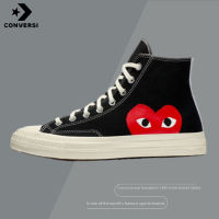 【รับประกัน 3 ปี】แท้จริง CDG PLAY x CONVERSE 1970S รองเท้าคอนเวิร์ส คุณภาพสูง รองเท้าผู้หญิง รองเท้าผู้ชาย สไตล์คลาสสิก ผ้าใบรองเท้า รองเท้าผ้าใบกีฬา - High Quality Mens and Womens Classic Style Canvas Shoes Sneakers C025/04