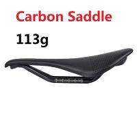 【LZ】▪  113g ultraleve fibra de carbono completo sela da bicicleta estrada mtb sela de carbono super leve almofadas couro assento 240x143mm